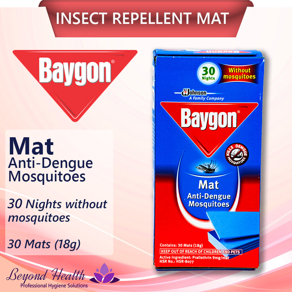 Baygon Mat Anti-Dengue Mosquitoes  (30Mat[18g])30Nights Without Mosquitoes