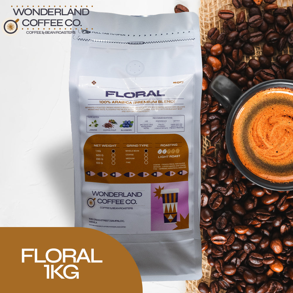 Floral Coffee Beans 100% Arabica Premium Blend Floral Infusion: Premium Single-Origin Coffee Beans with Delicate Floral Notes - Perfect for Cold Brew and Espresso-Based Drinks