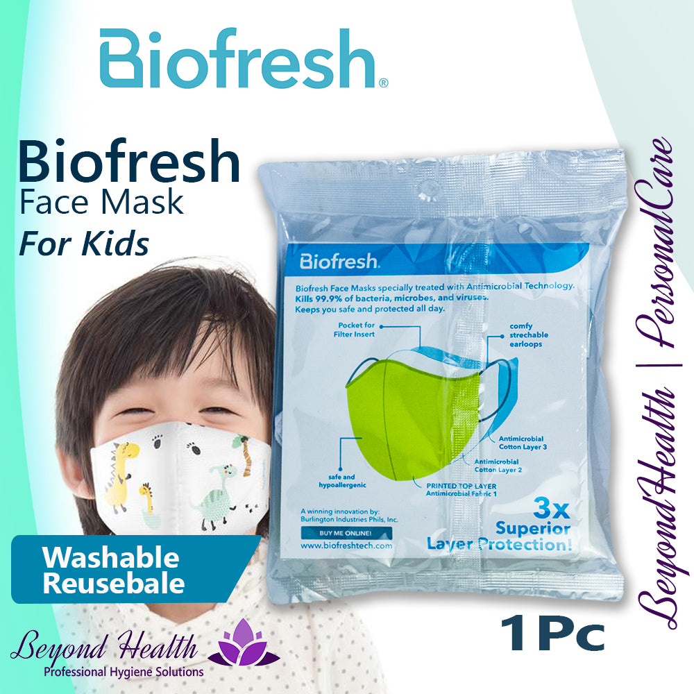 Biofresh® Antimicrobial Face Mask for Kids [1PC] Printed [Boy's] Washable and Reusable