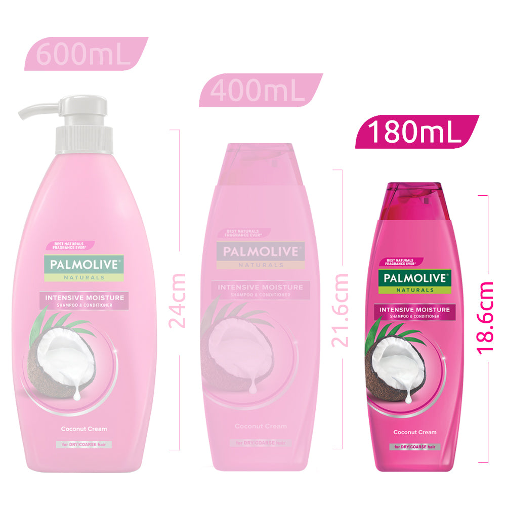 Palmolive Naturals Intensive Moisture Shampoo 180ml, Pack of 2