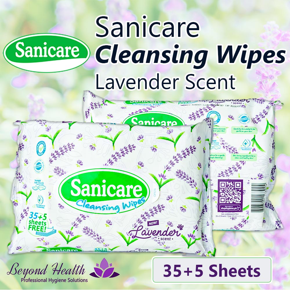 Sanicare Cleansing Wipes Lavender Scent 35+5 Sheets