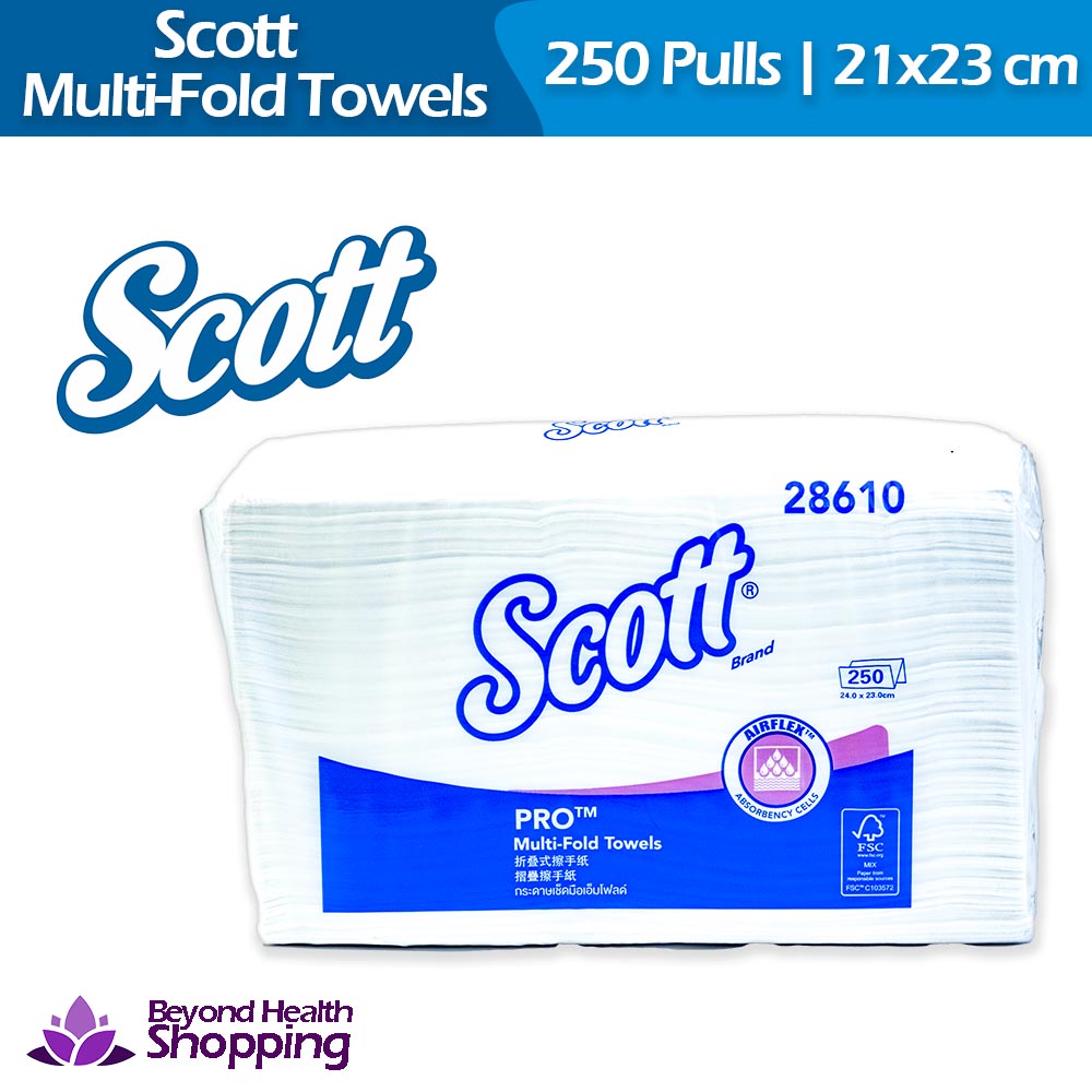 Scott Multi-Fold Hand Towels 250 Pulls Kimberly Clark Paper Towel Kimberly Clark Professional