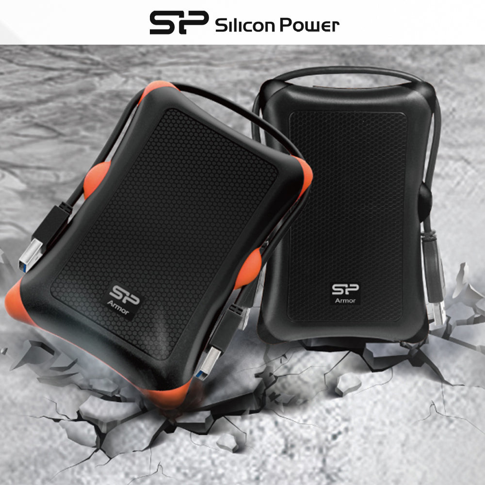 Silicon Power Armor A30 1TB-2TB (BLACK) GEN1 USB 3.2 Shock Proof/Rubber best External Hard Drive and Storage for Video Editing