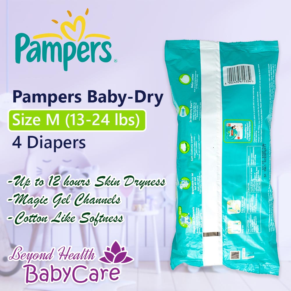 Pampers Baby Dry MEDIUM 4 Diapers