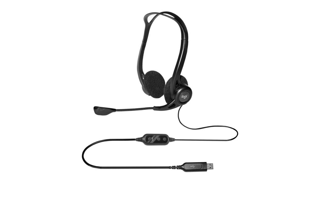 Logitech H370 USB Computer Headset with Noise-Cancelling Microphone, Digital Quality Sound, Plug and Play, USB