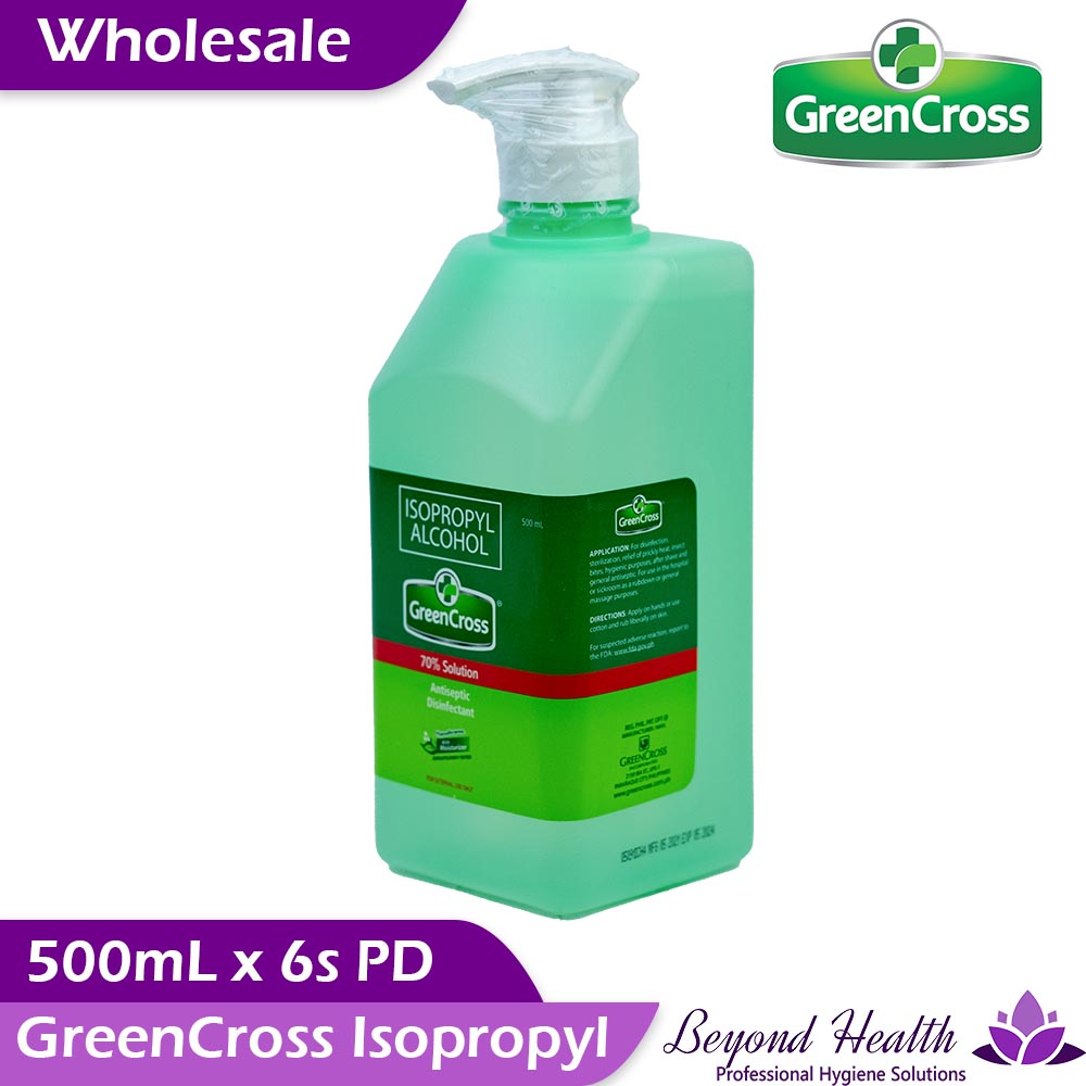 Wholesale GreenCross 70% Isopropyl Alcohol with Moisturizers [500ml x 6s PD]