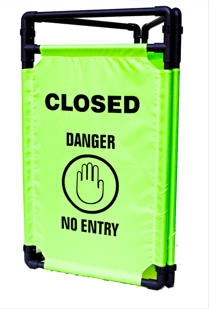 Universal High Recommended Visible Warning Sign Three-fold No Entry Work In Progress Closed