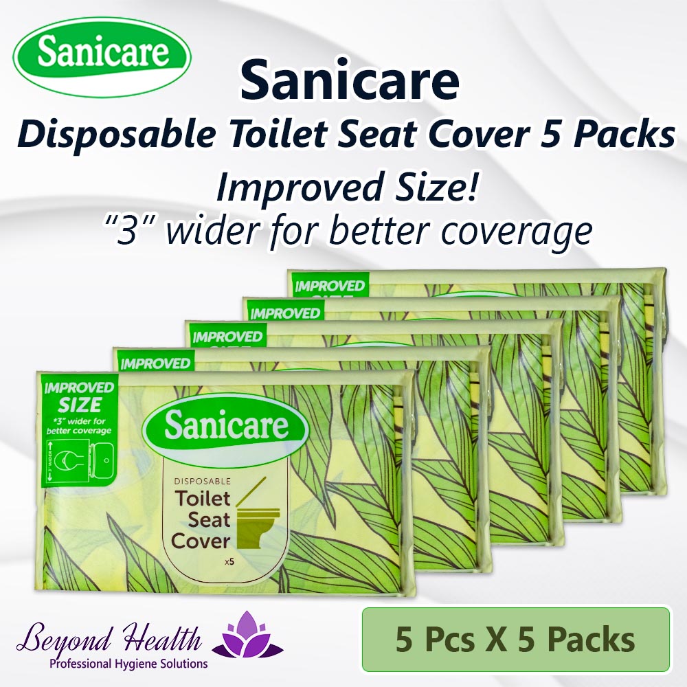 Sanicare Disposable Toilet Seat Cover 5 packs (25 Pcs Toilet Seat Total)