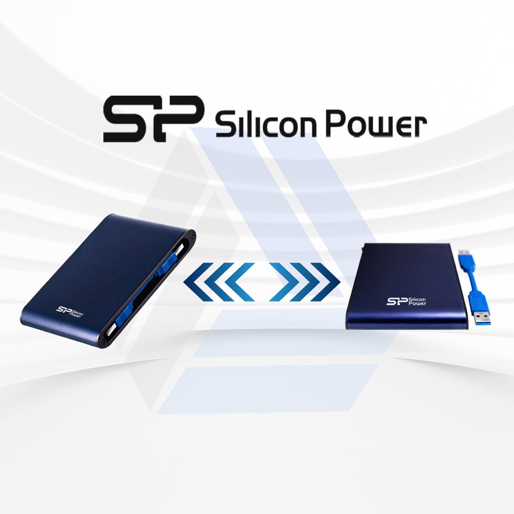 Silicon Power Armor A80 BLUE 1TB FULL PROOF (WATER,PRESSURE,VIBRATION AND DUST) Best rugged hard drives top drop-proof storage