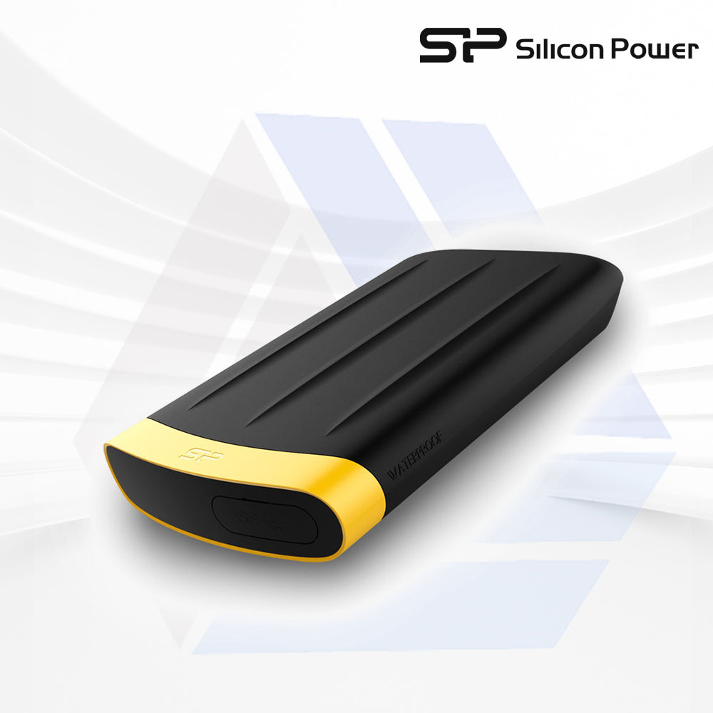 Silicon Power Armor A65 2TB BLACK Full Proof (Water Proof, Anti-Shock and Anti Slip) A Portable Safe For Your Data