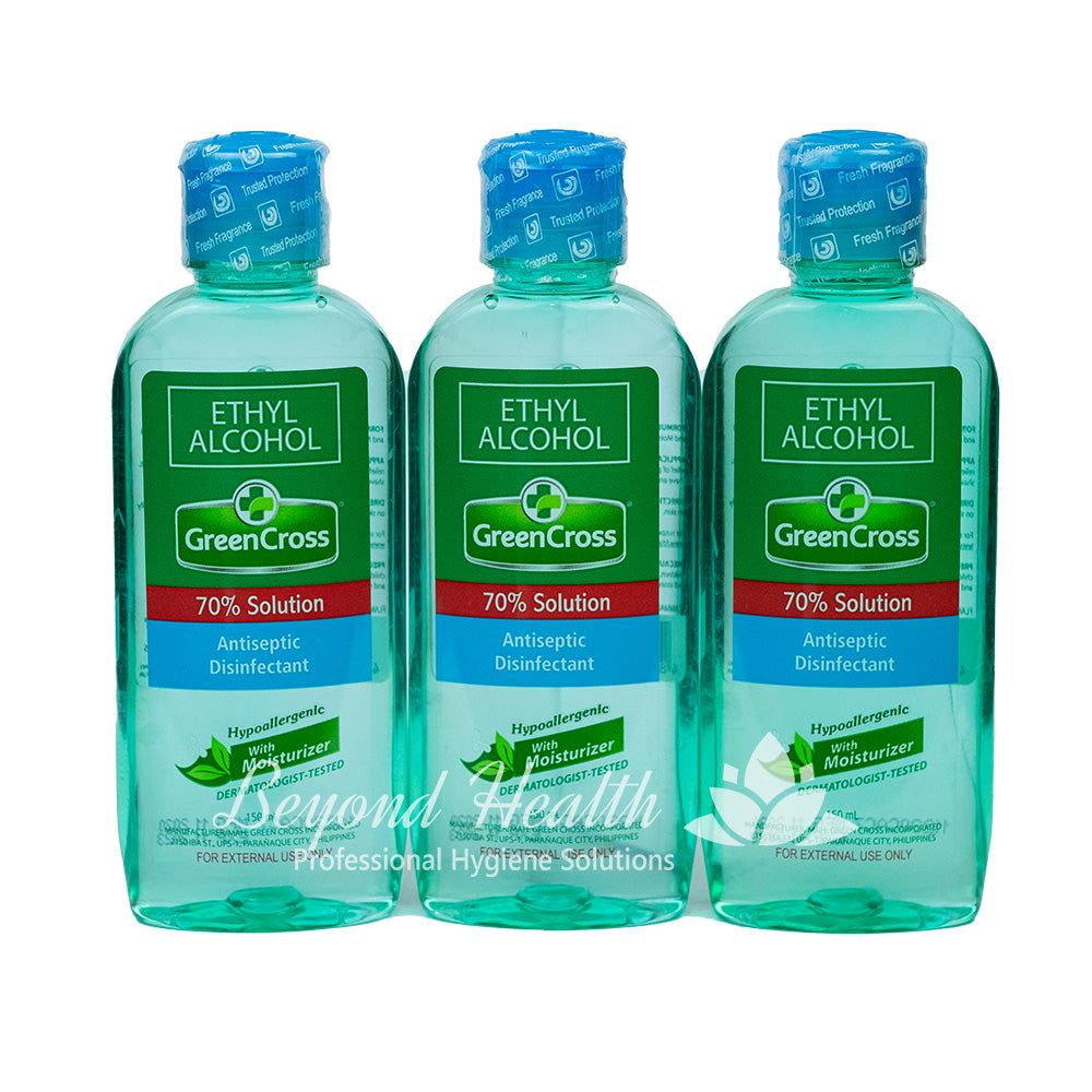 GreenCross 70% Ethyl Alcohol with Moisturizers 150ml X 3Packs