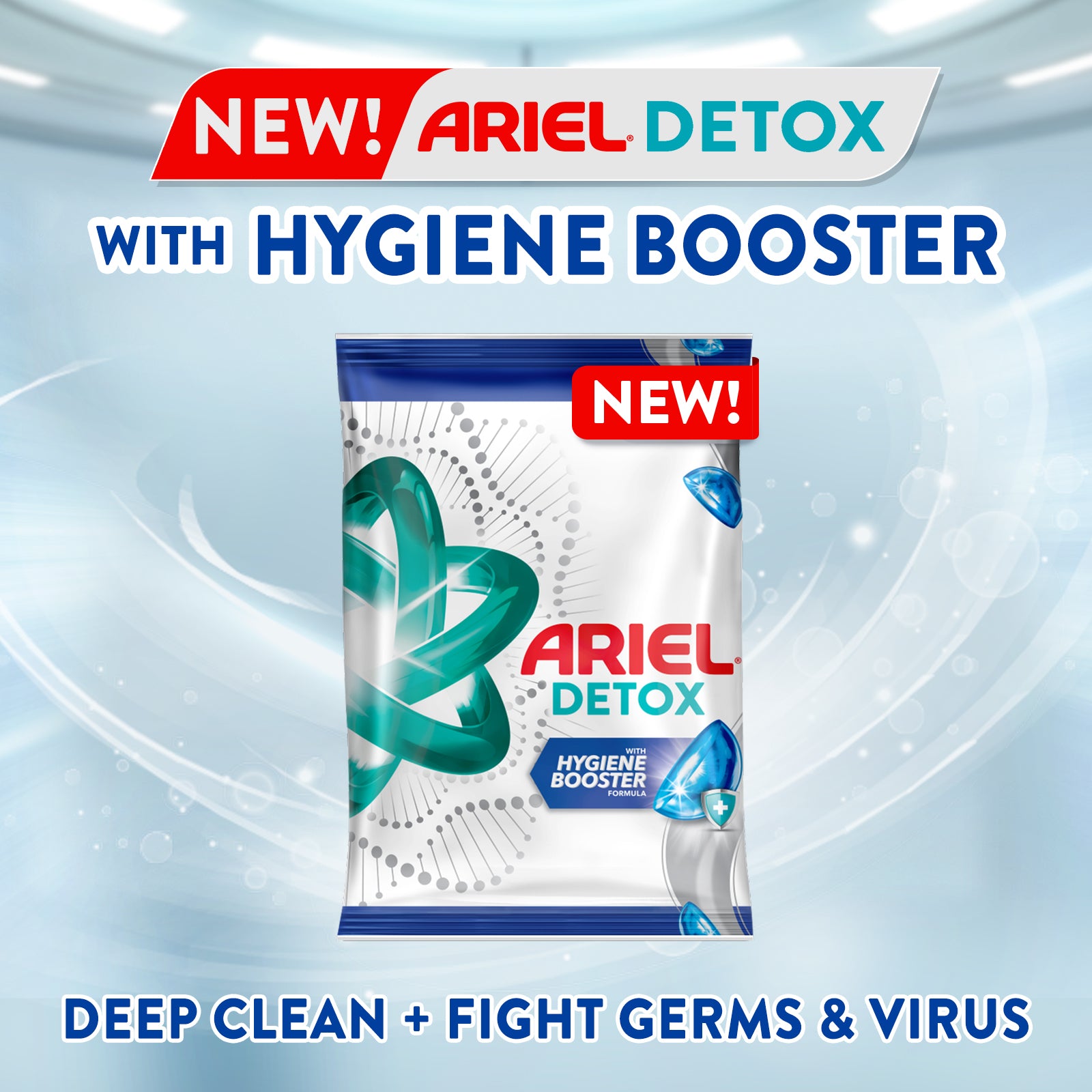 Ariel Detox with Hygiene Booster 1320g Refill (Laundry Detergent, Laundry Powder)