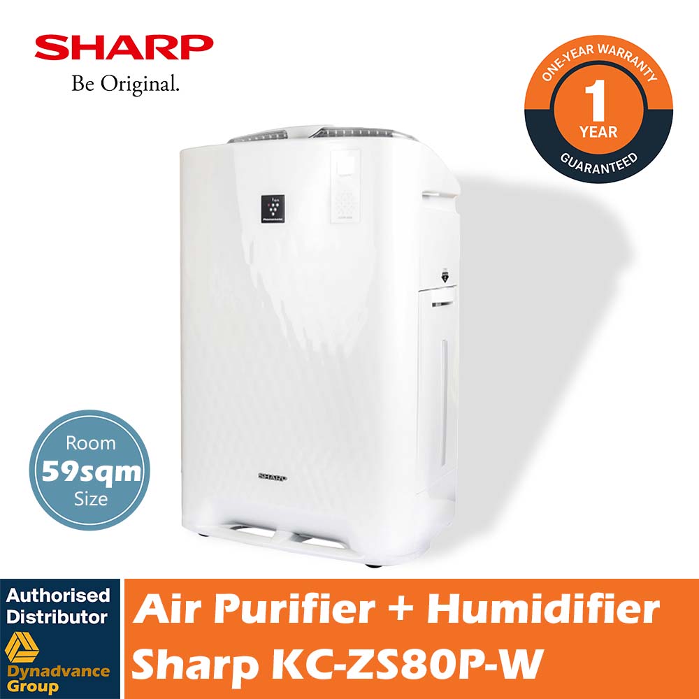 Sharp KC-ZS80P-W 59sqm PCI Air Purifier with HUMIDIFIER