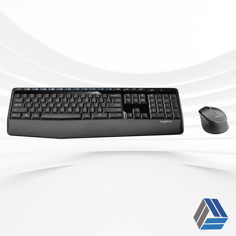 Logitech MK345 COMFORT WIRELESS KEYBOARD AND MOUSE COMBO-Comfortable Wireless Combo With Palm Rest