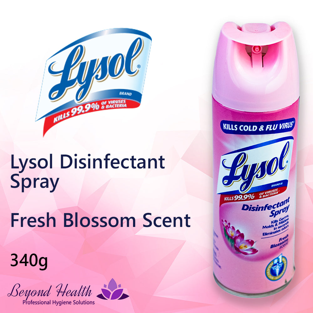 LYSOL Disinfectant Spray Fresh Blossoms [Kills Cold & Flu Virus] kills 99.9% of Viruses & Bacteria 340g