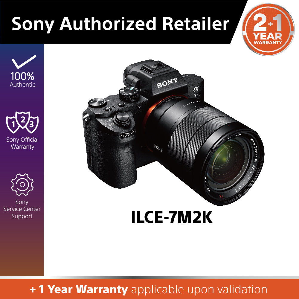 Sony ILCE-7M2K/ A7M2K Alpha E-mount Camera with Full-frame Sensor with SEL2870 28-70mm Zoom Lens kit