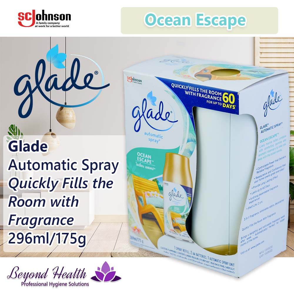 Glade Automatic Spray Quickly Fills the Room with Fragrance Ocean Escape 296ml/175g