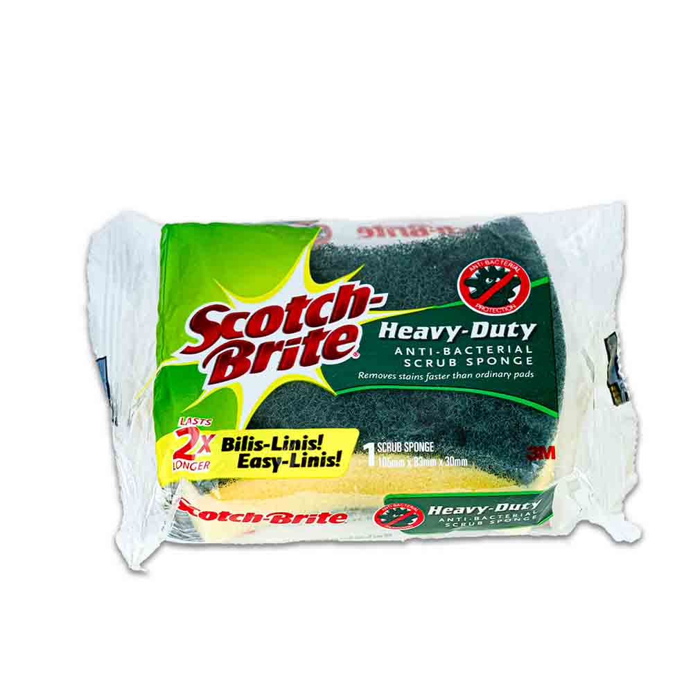 Scotch Brite Heavy-Duty Scrub Sponge (1xScrub Sponge)