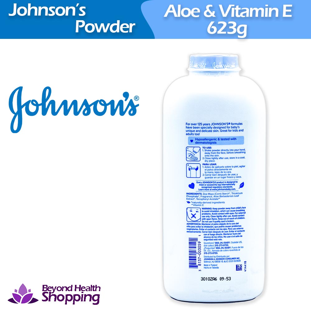 Johnson's Powder Aloe & Vitamin E 623g Baby Powder