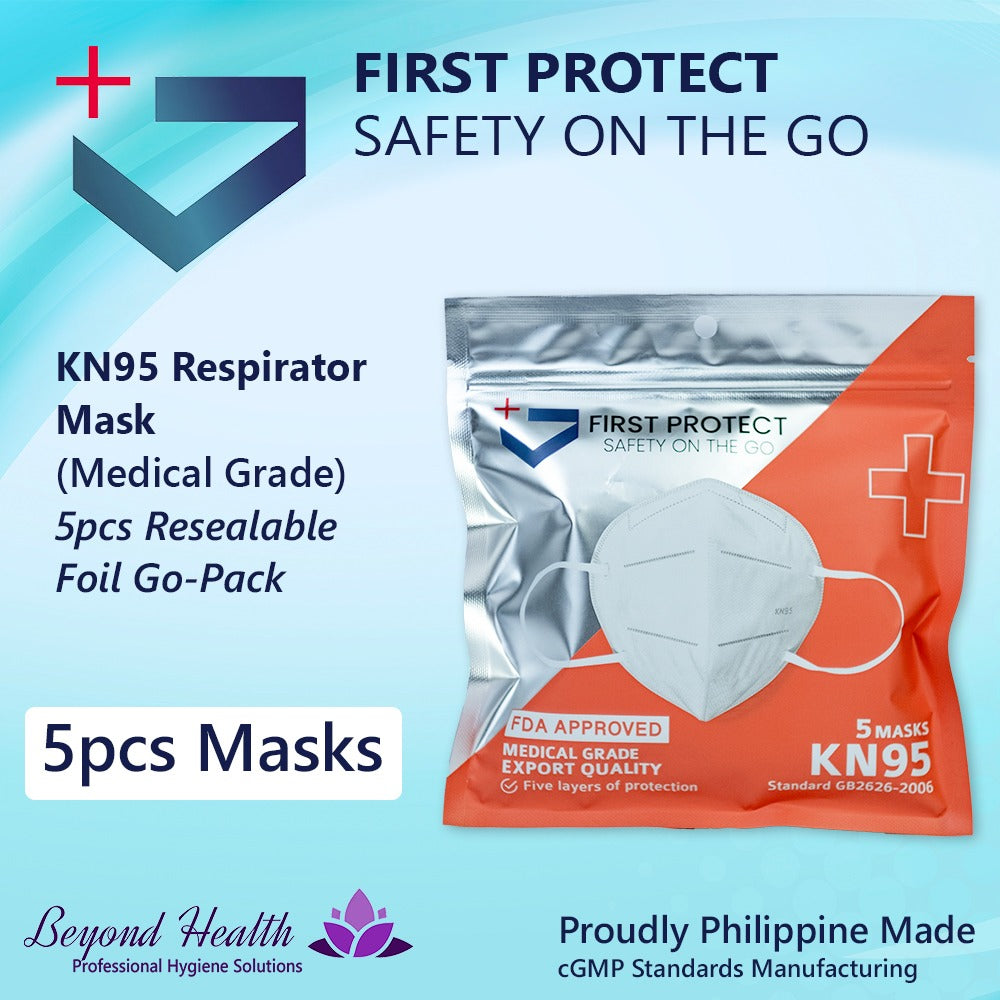 First Protect Safe On The GO 5 layers [White Edition] KN95 Protective Mask Medical Grade