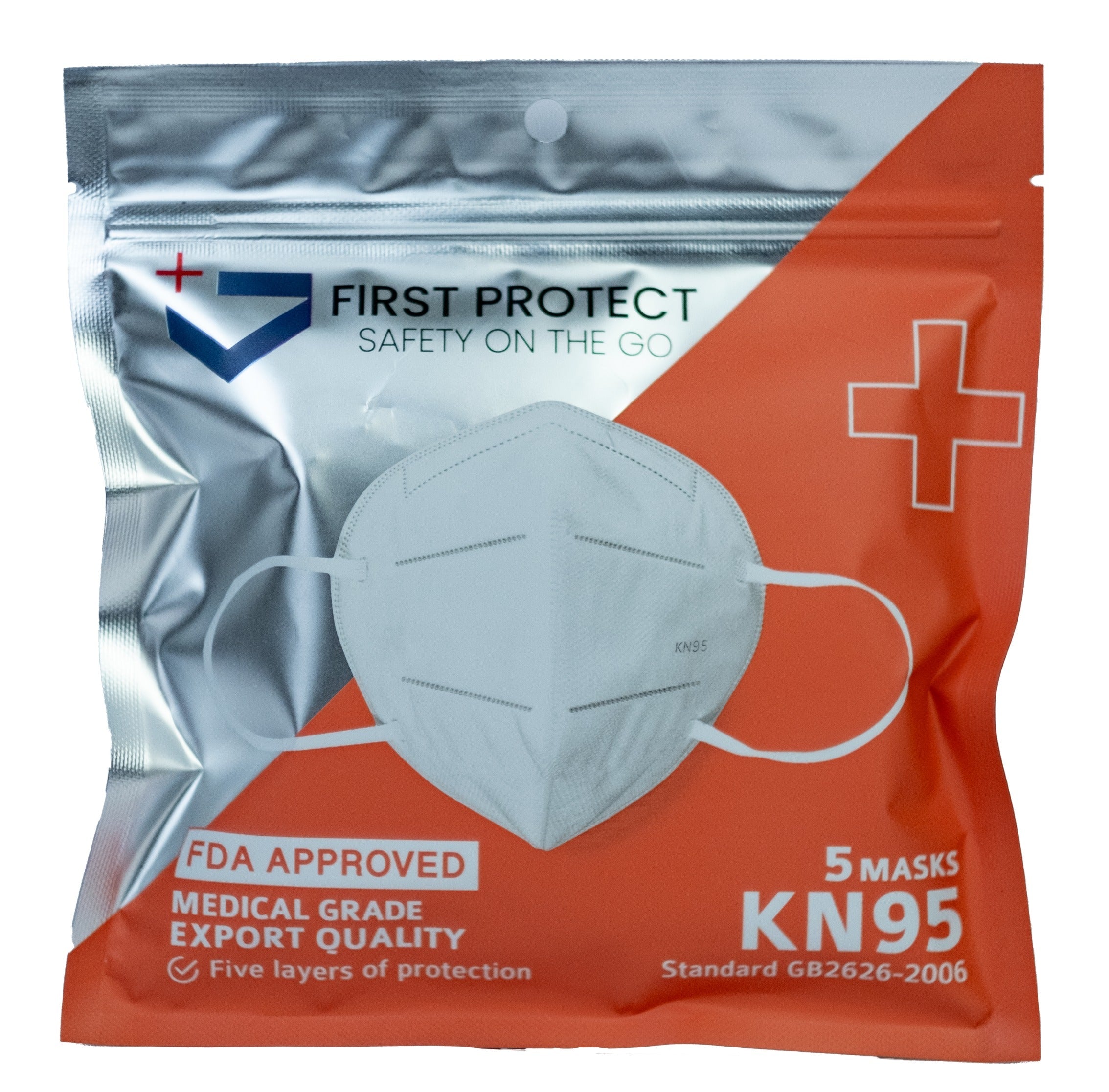 First Protect Safe On The GO 5 layers [White Edition] KN95 Protective Mask Medical Grade